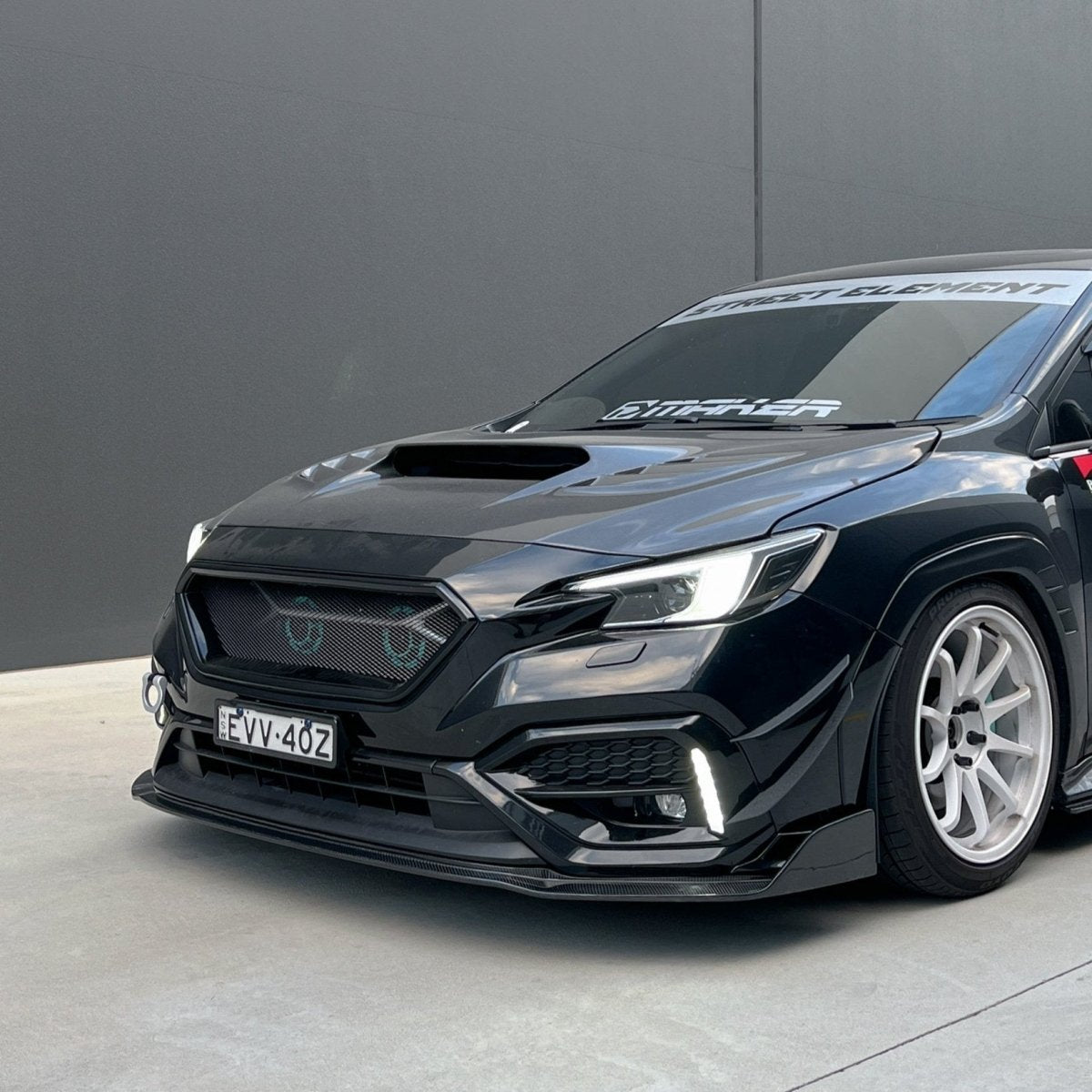 JDMuscle [22-26 WRX] Carbon Fiber V2  Front Bumper Lip