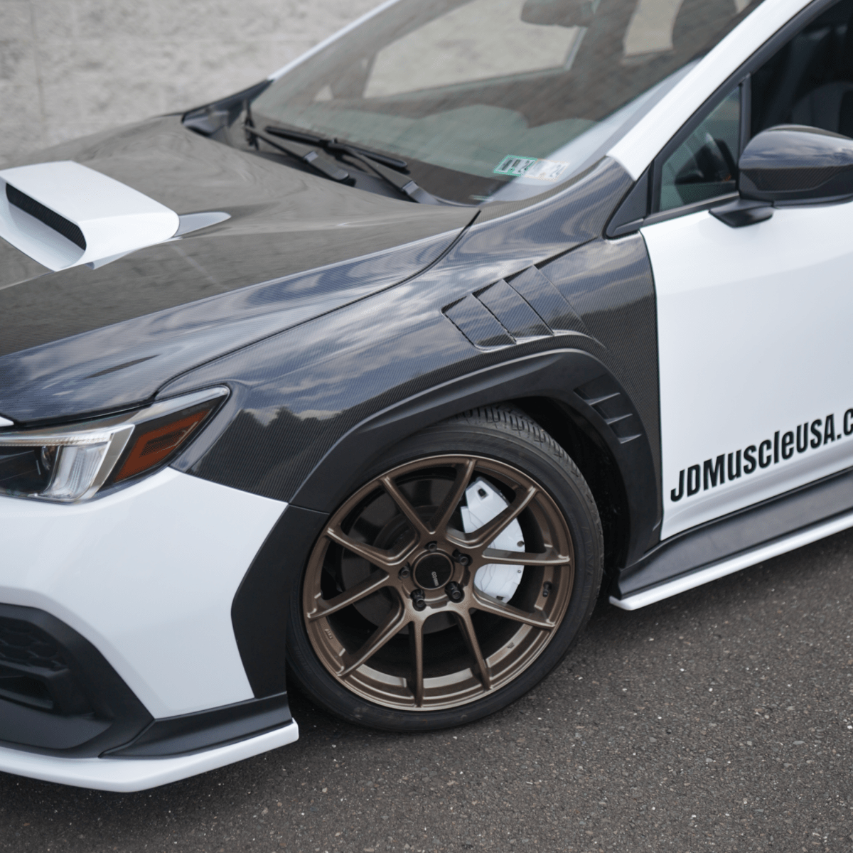 JDMuscle [22-26 WRX] Carbon Fiber/FRP Vented Fenders