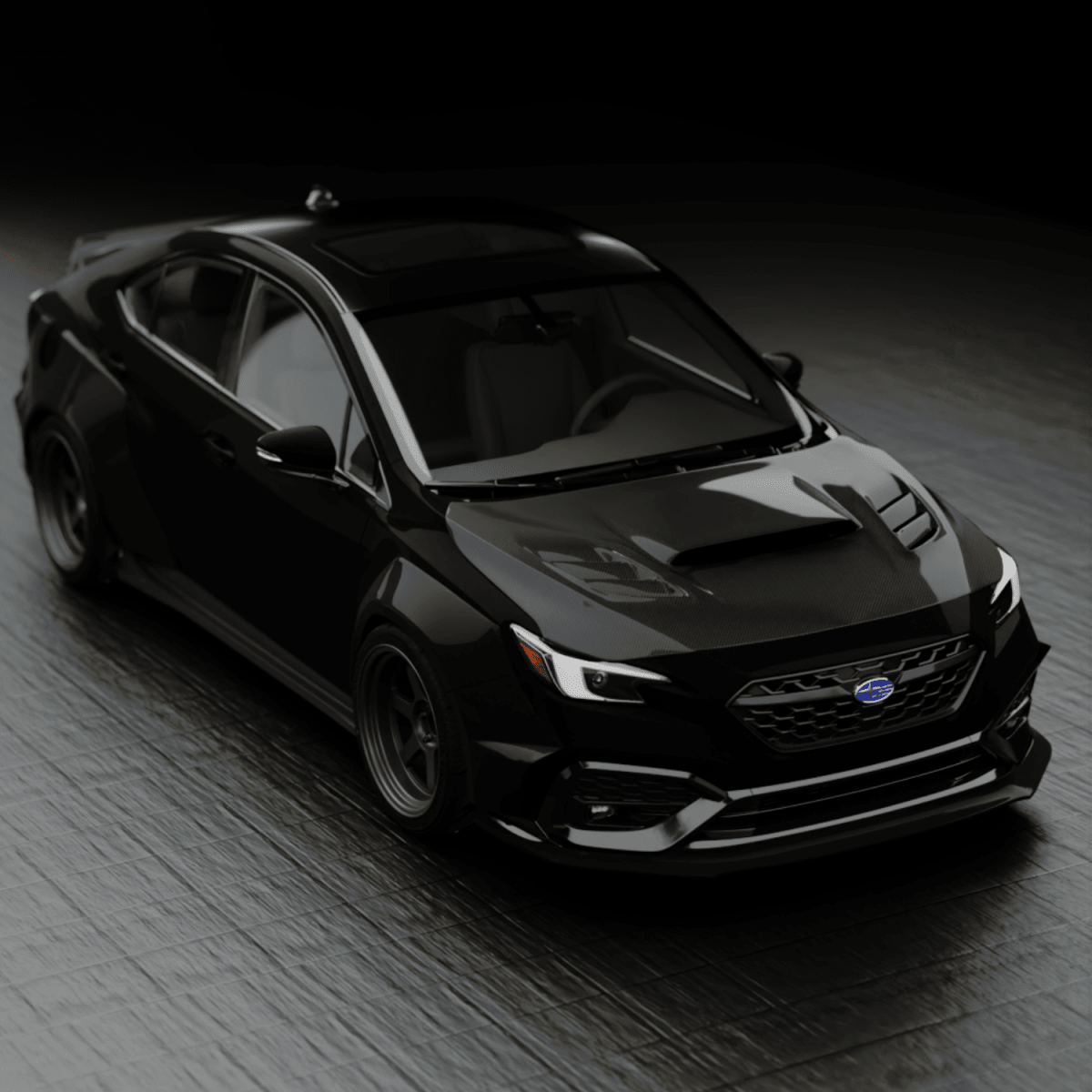 JDMuscle [22-26 WRX] Kogeki Style Front Lip