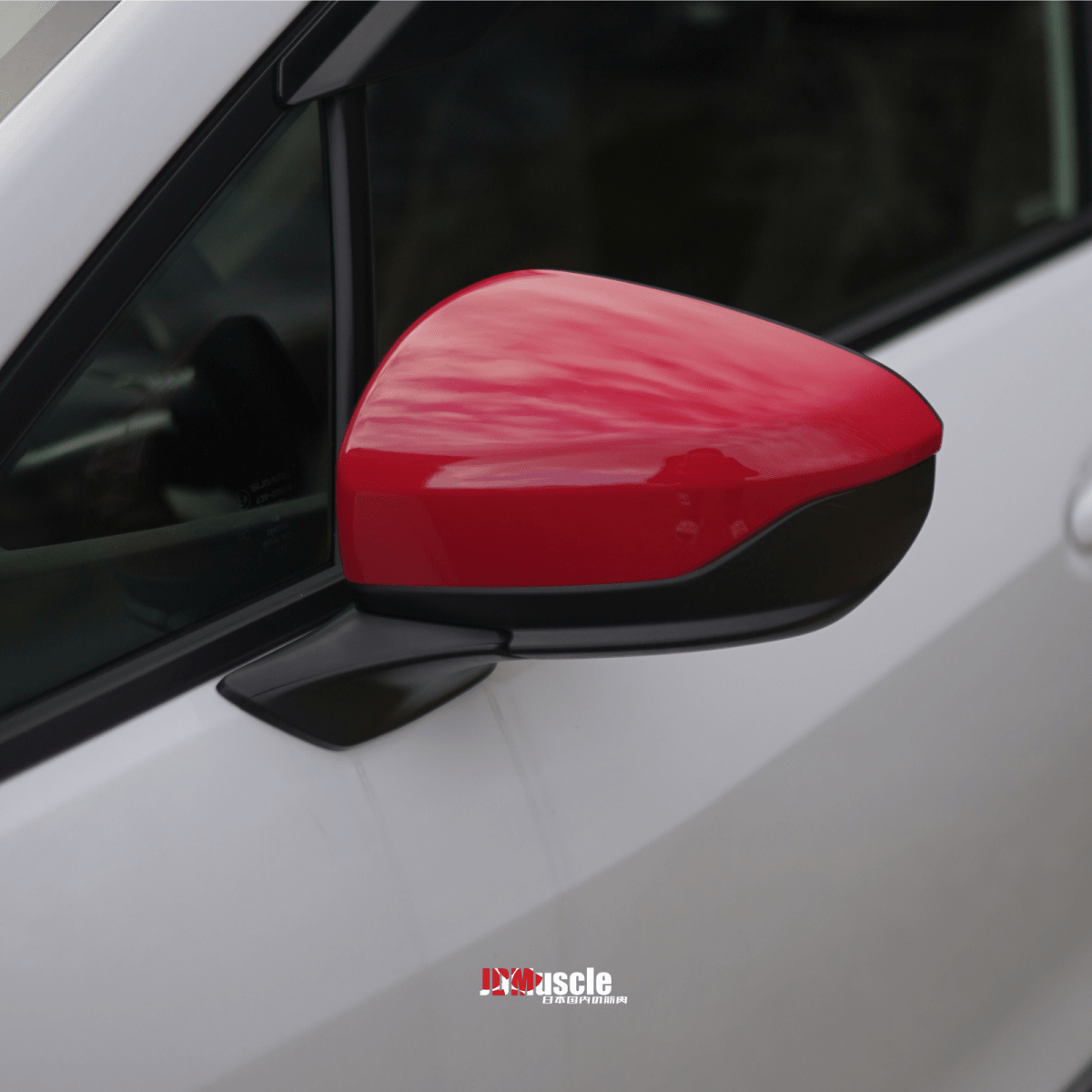 JDMuscle [22-26 WRX] Mirror Covers Replacements | 2PC Set, Paint Matched / Gloss Black / Cherry Red