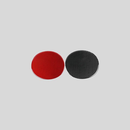 JDMuscle [22-26 WRX] P&S Series Carbon Fiber Fuel Door Cover | Black Carbon Fiber/ Red Carbon...