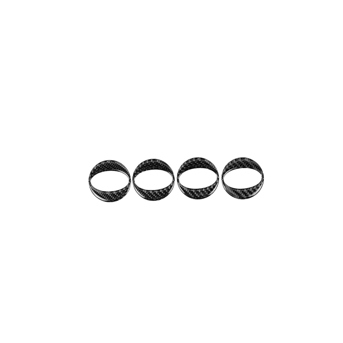 JDMuscle [22-26 WRX] P&S Series Carbon Fiber Wheel Center Cap Covers 4 PC | Black Carbon Fiber/...