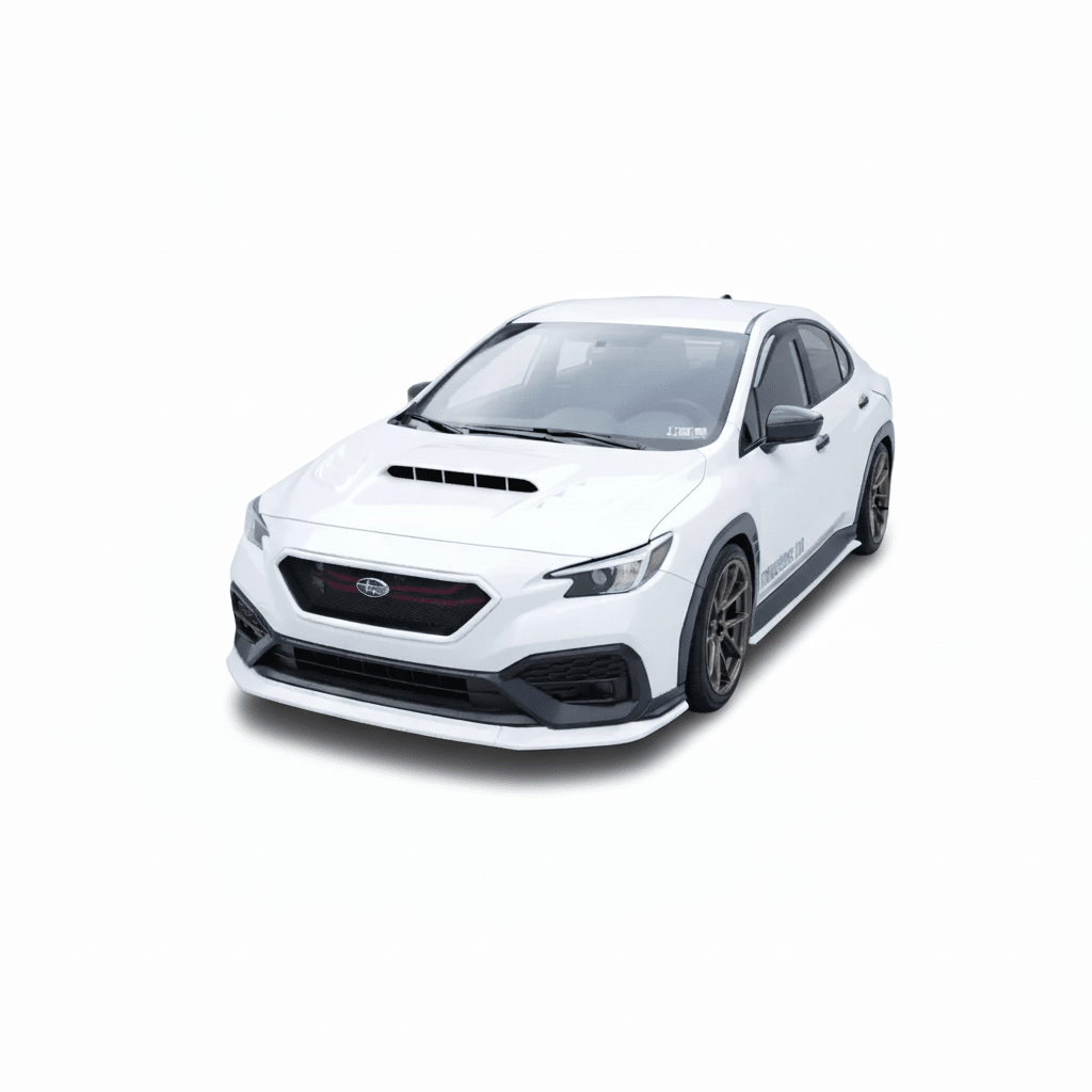 JDMuscle [22-26 WRX] Spec CS 3-Piece Front Lip Paint Matched / Gloss Black / RAW ABS