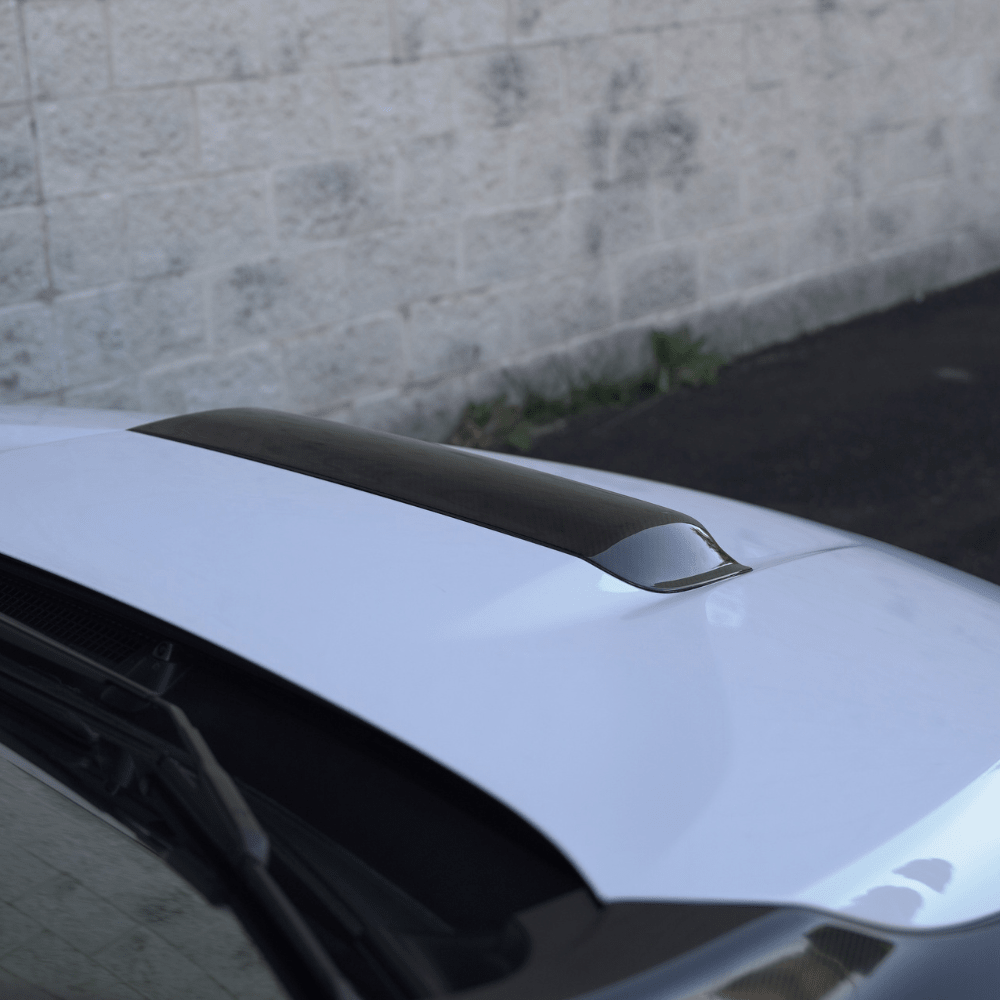 JDMuscle [22-26 WRX] GC8 Style Pre-Preg Carbon Fiber Hood Scoop - View 5