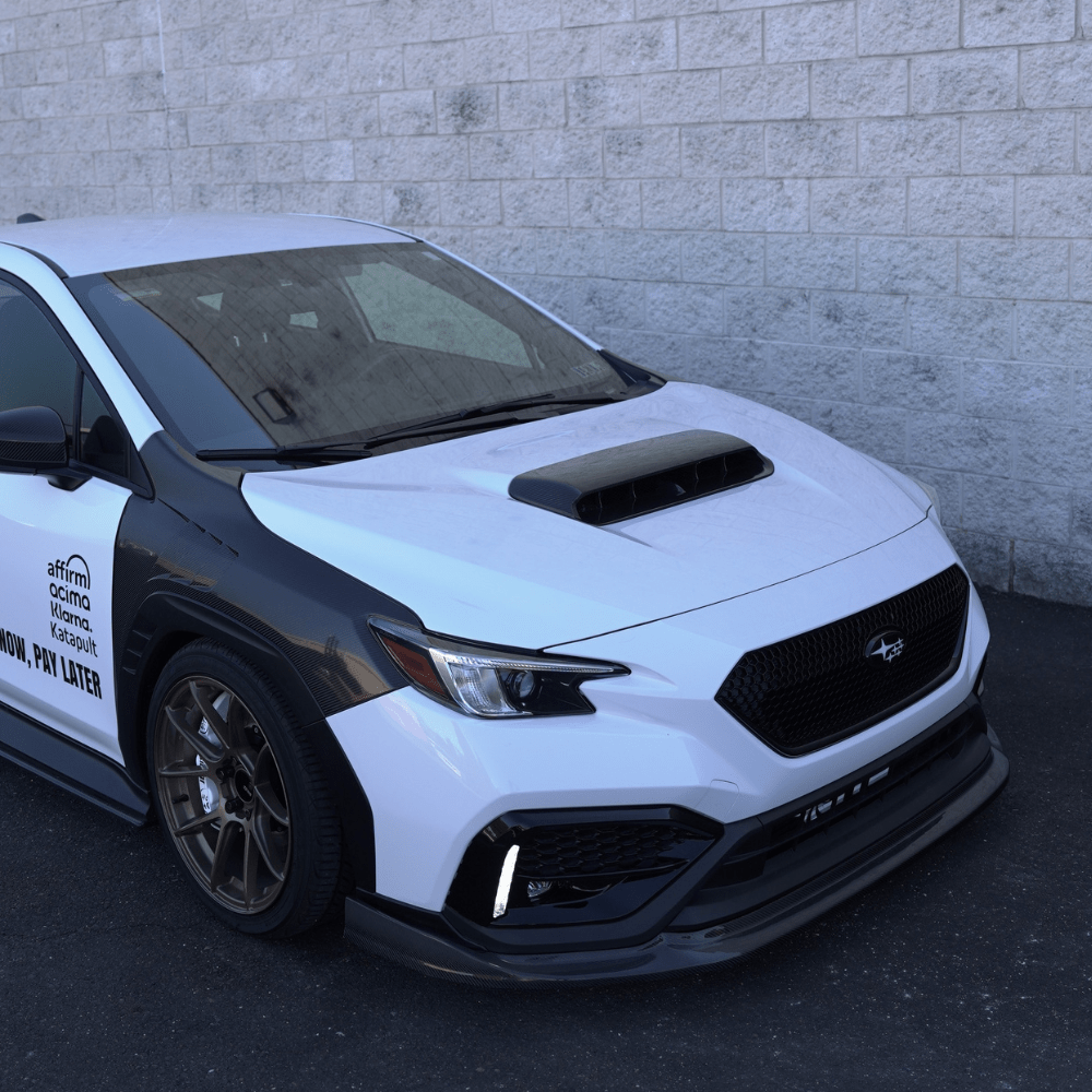 JDMuscle [22-26 WRX] GC8 Style Pre-Preg Carbon Fiber Hood Scoop - View 7