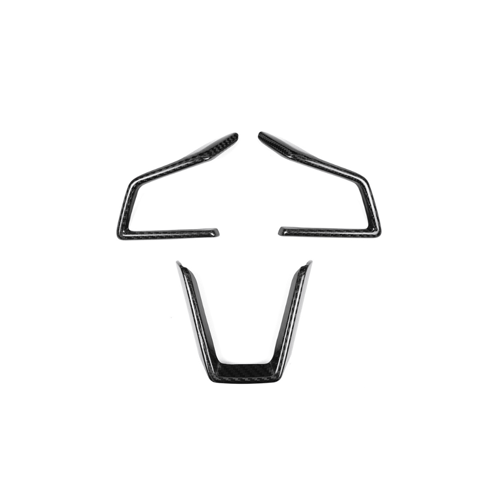 JDMuscle [22-26 WRX] Tanso Carbon Fiber Steering Wheel Trim Covers
