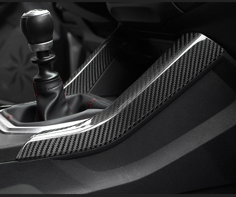 JDMuscle [22-26 WRX] Tanso Pre-preg Carbon Fiber Center Console Side Trim Covers