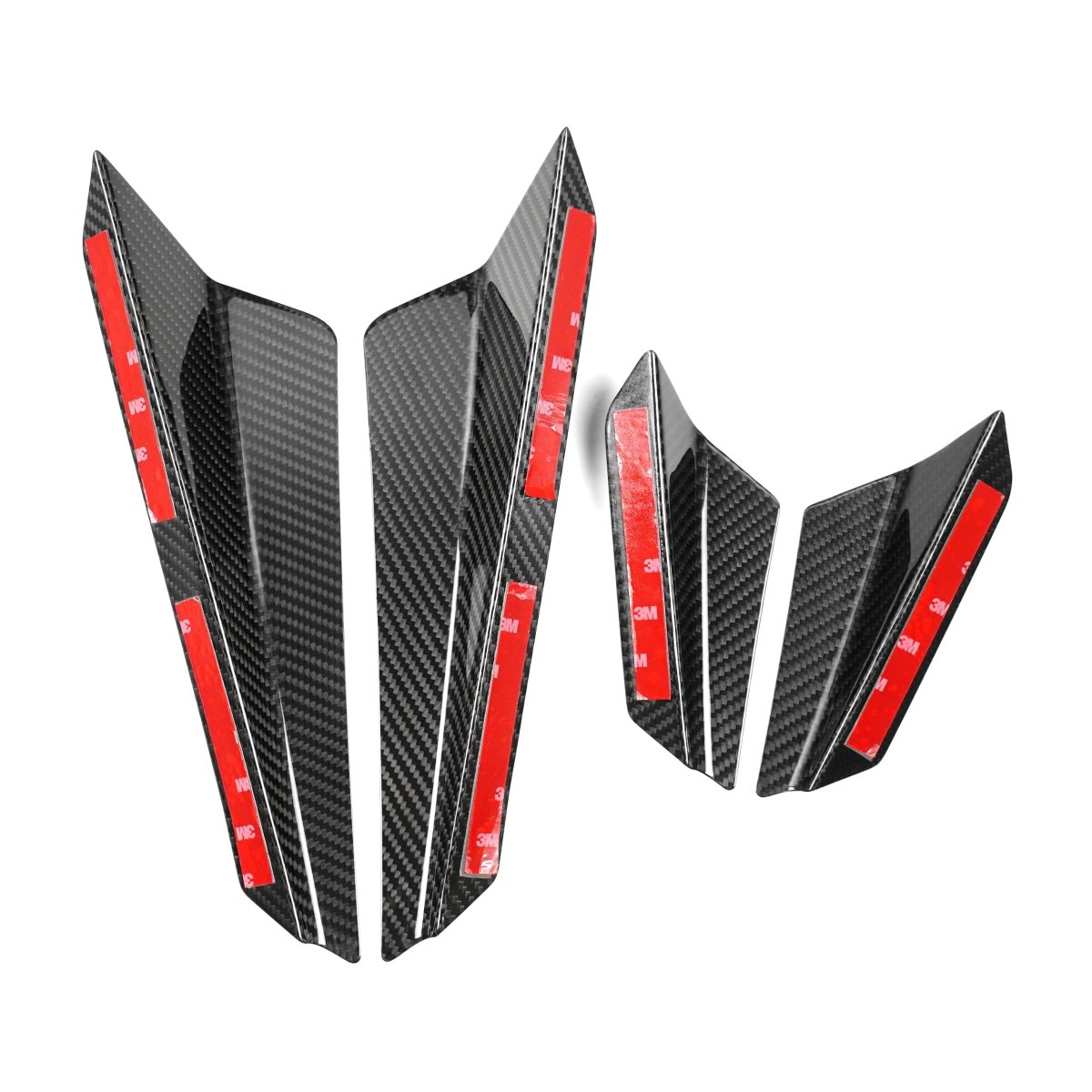 JDMuscle [22-26 WRX] Tanso Pre-preg Carbon Fiber Front Bumper Canards Set of 4
