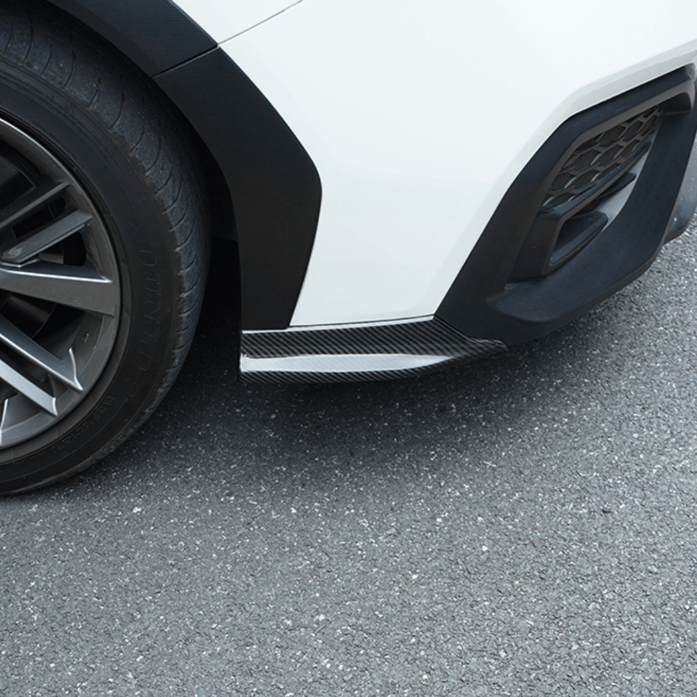 JDMuscle [22-26 WRX] Tanso Pre-preg Carbon Fiber Front Bumper Lower Side Trim 2 PC
