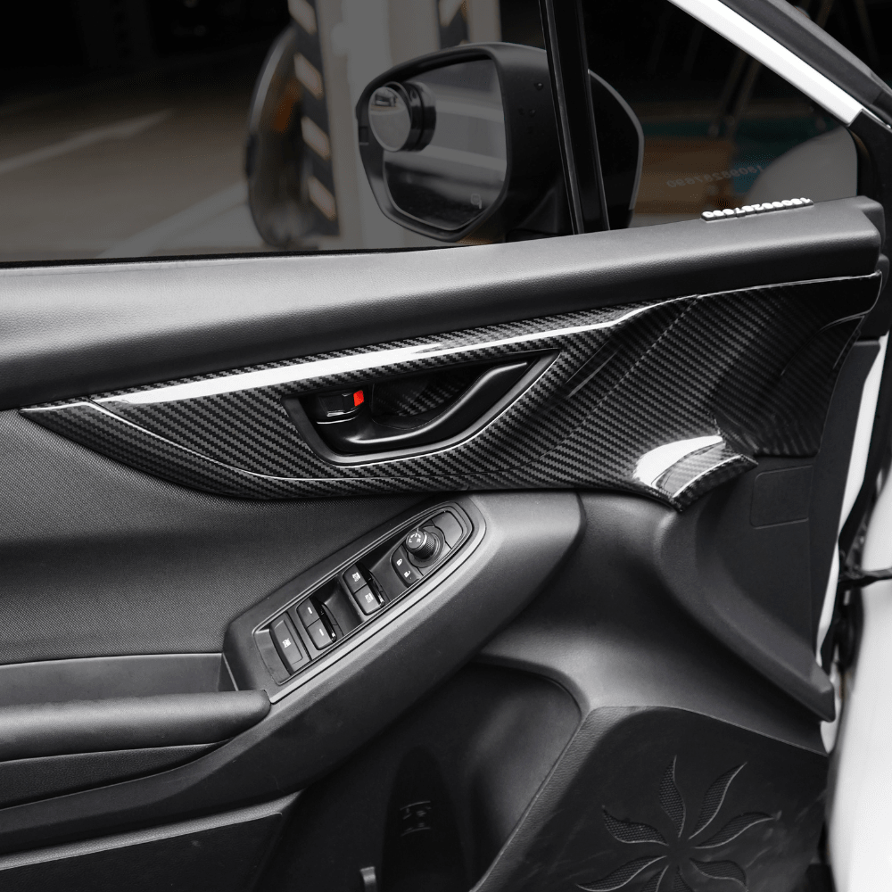 JDMuscle [22-26 WRX] Tanso Pre-preg Carbon Fiber Front Door Larger Pannel Covers - 2 PC