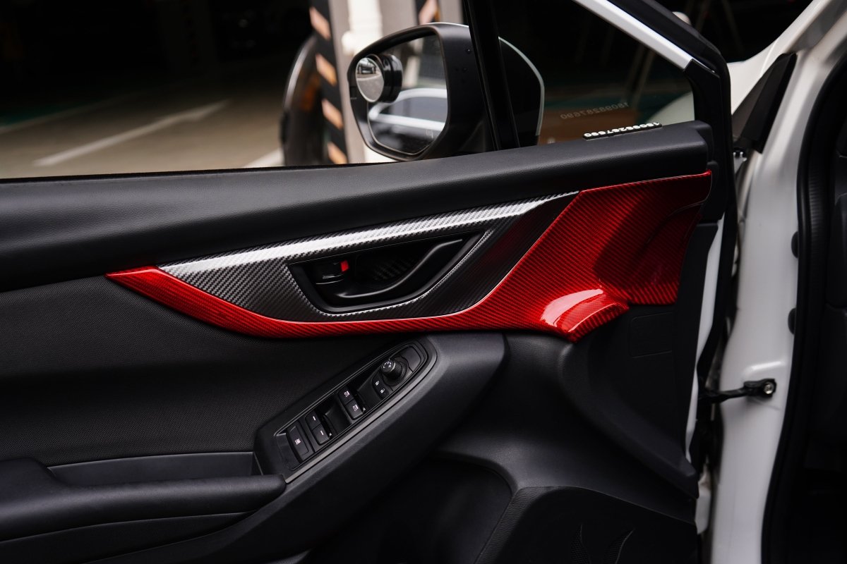 JDMuscle [22-26 WRX] Tanso Pre-preg Carbon Fiber Front Door Larger Pannel Covers - 2 PC