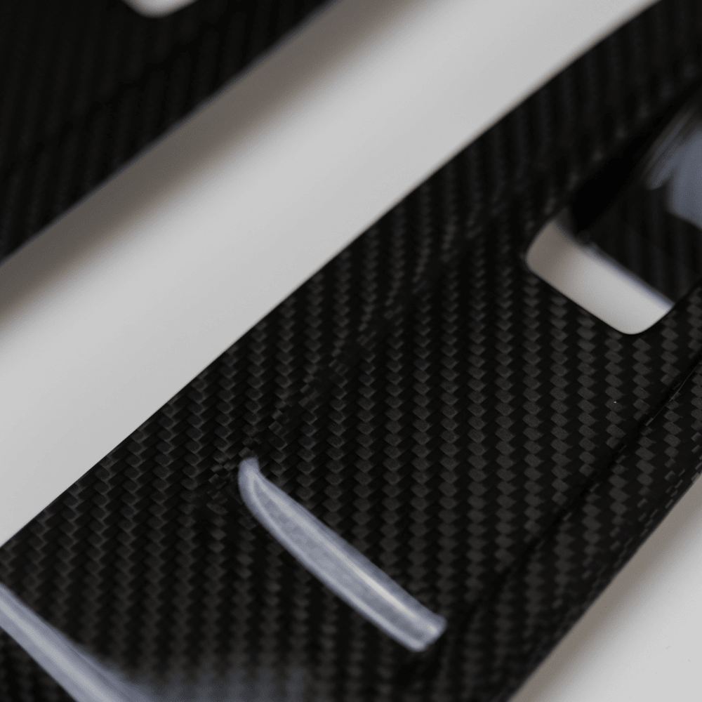 JDMuscle [22-26 WRX] Tanso Pre-preg Carbon Fiber Window Switch Cover with Gloss Finish