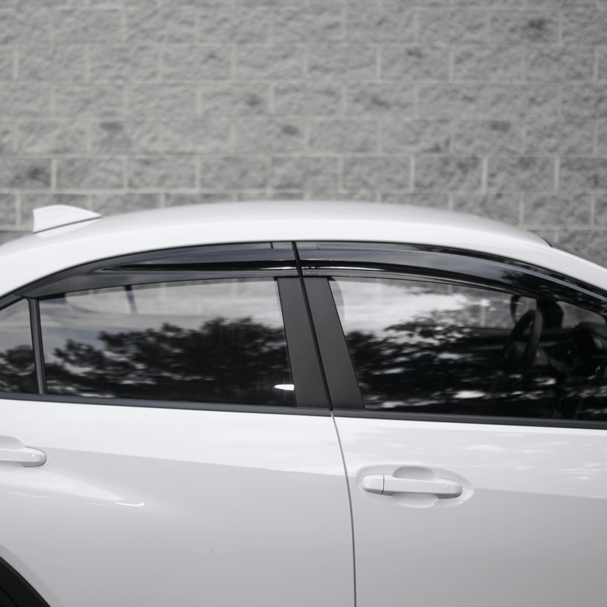 JDMuscle [22-26 WRX] V1 Rain Guards / Window Visors-Acrylic/Carbon Fiber