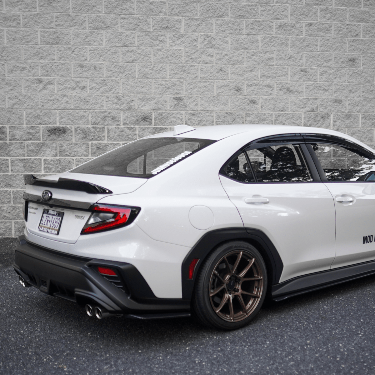 JDMuscle [22-26 WRX] V1 Rain Guards / Window Visors-Acrylic/Carbon Fiber