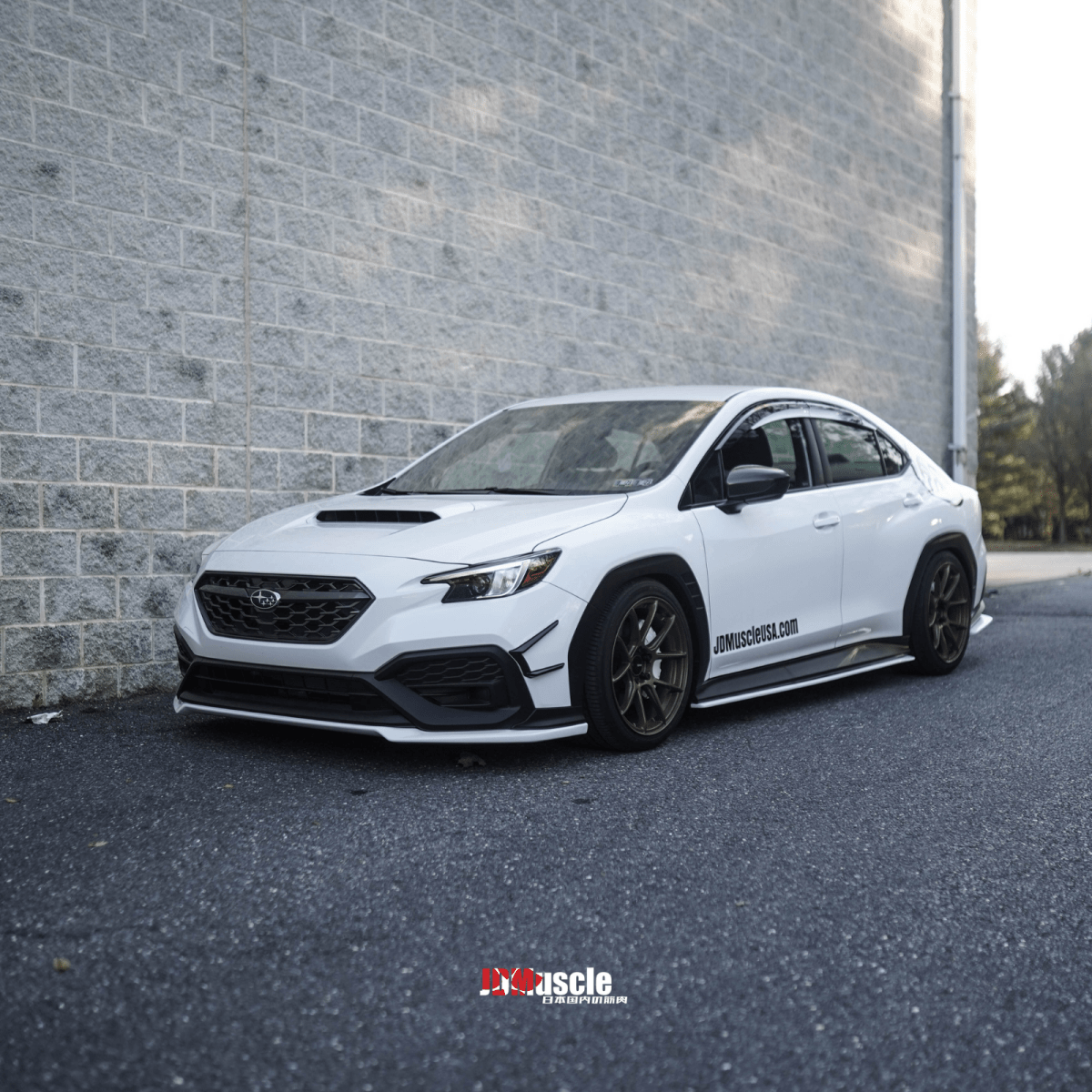 JDMuscle [22-26 WRX] V1 Rain Guards / Window Visors-Paint Matched *Special Order*