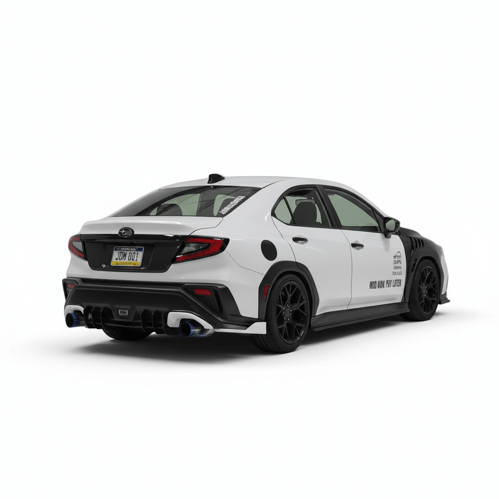 JDMuscle [22-26 WRX] V1 Rear Spats ABS / Paint Matched / Carbon Fiber