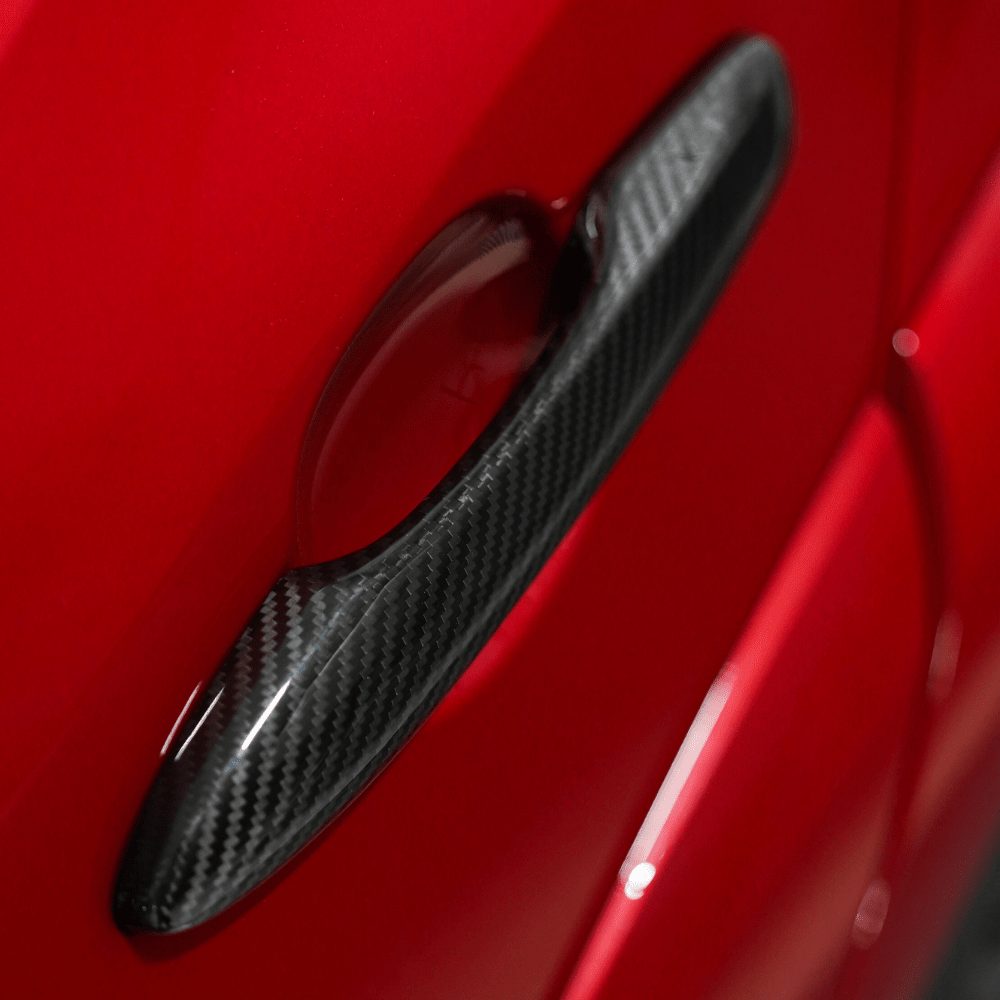 JDMuscle [23-24 GR Corolla, 19+ Hatch] Carbon Fiber Door Handle Covers (4PC)