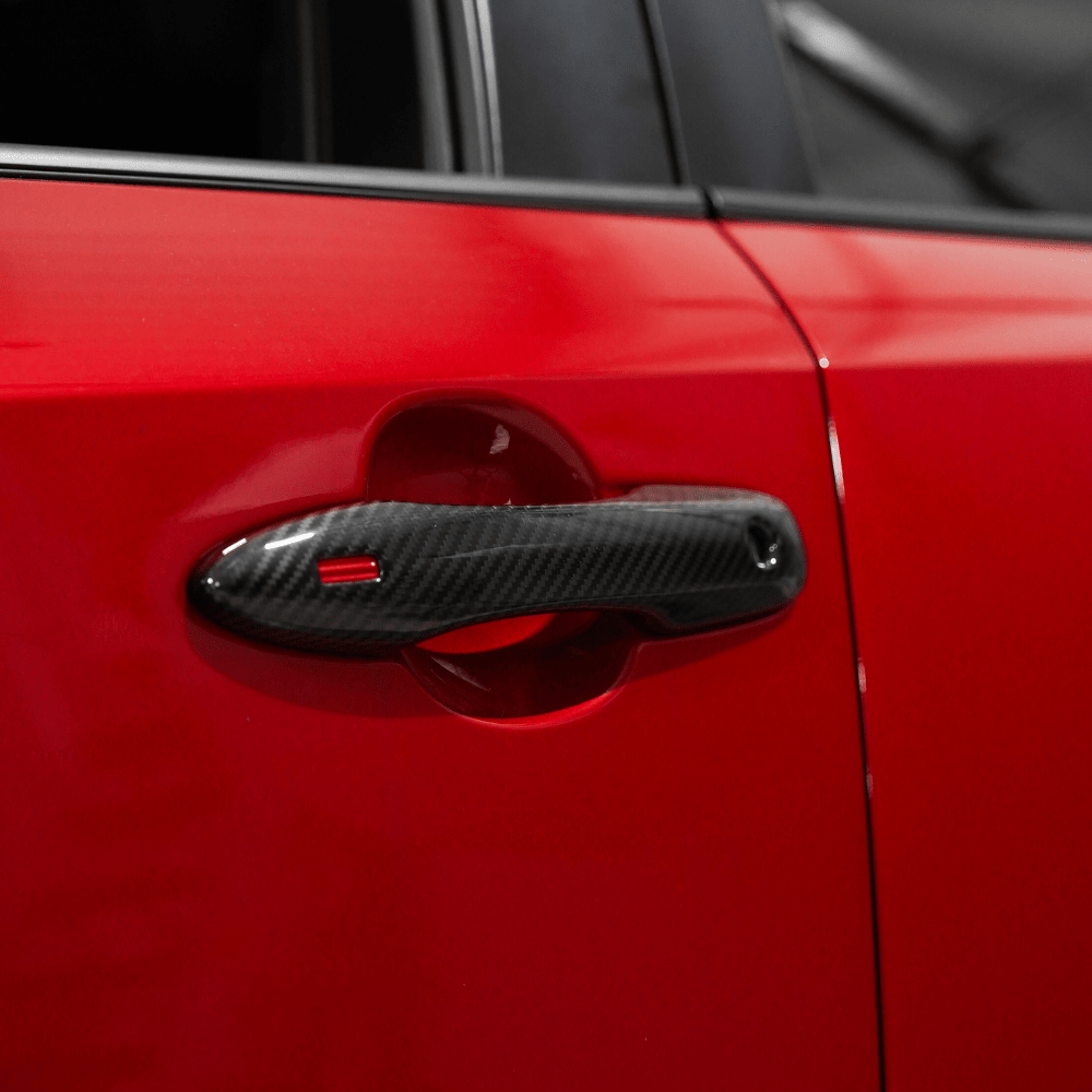JDMuscle [23-24 GR Corolla, 19+ Hatch] Carbon Fiber Door Handle Covers (4PC)