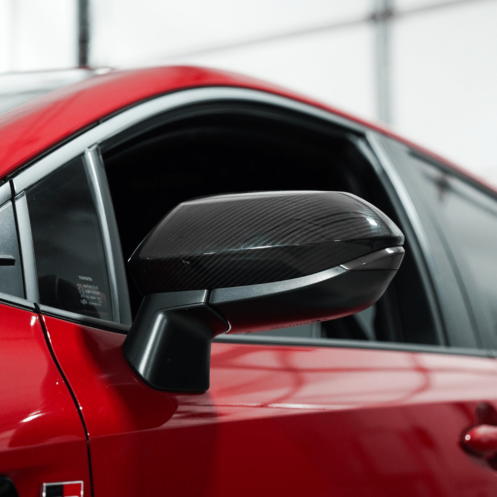 JDMuscle [23-26 GR Corolla, 19+ Corolla Hatch] Pre-preg Carbon Fiber Side Mirror Covers (2PC)