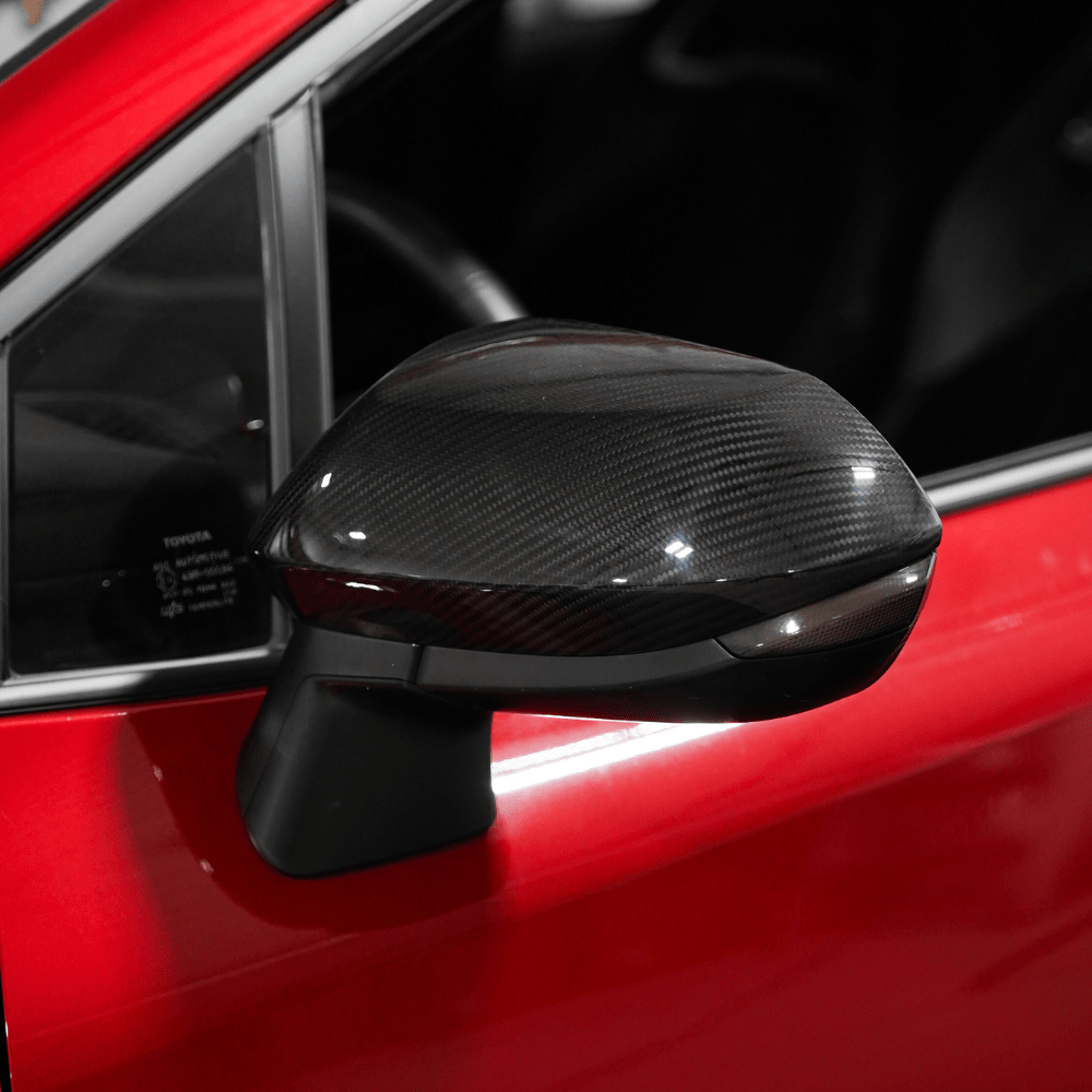 JDMuscle [23-26 GR Corolla, 19+ Corolla Hatch] Pre-preg Carbon Fiber Side Mirror Covers (2PC)