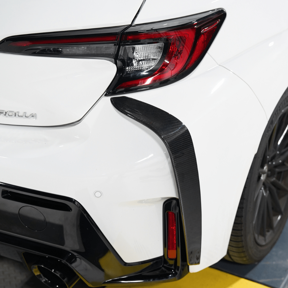 JDMuscle [23-26 GR Corolla] Carbon Fiber Rear Bumper Canards/Garnishes