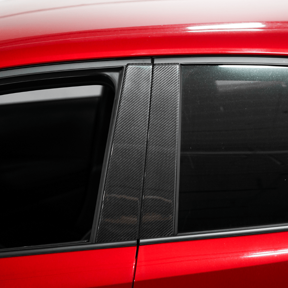 JDMuscle 23-26 Toyota GR Corolla Carbon Fiber Exterior B-Pillar Covers (4PC)