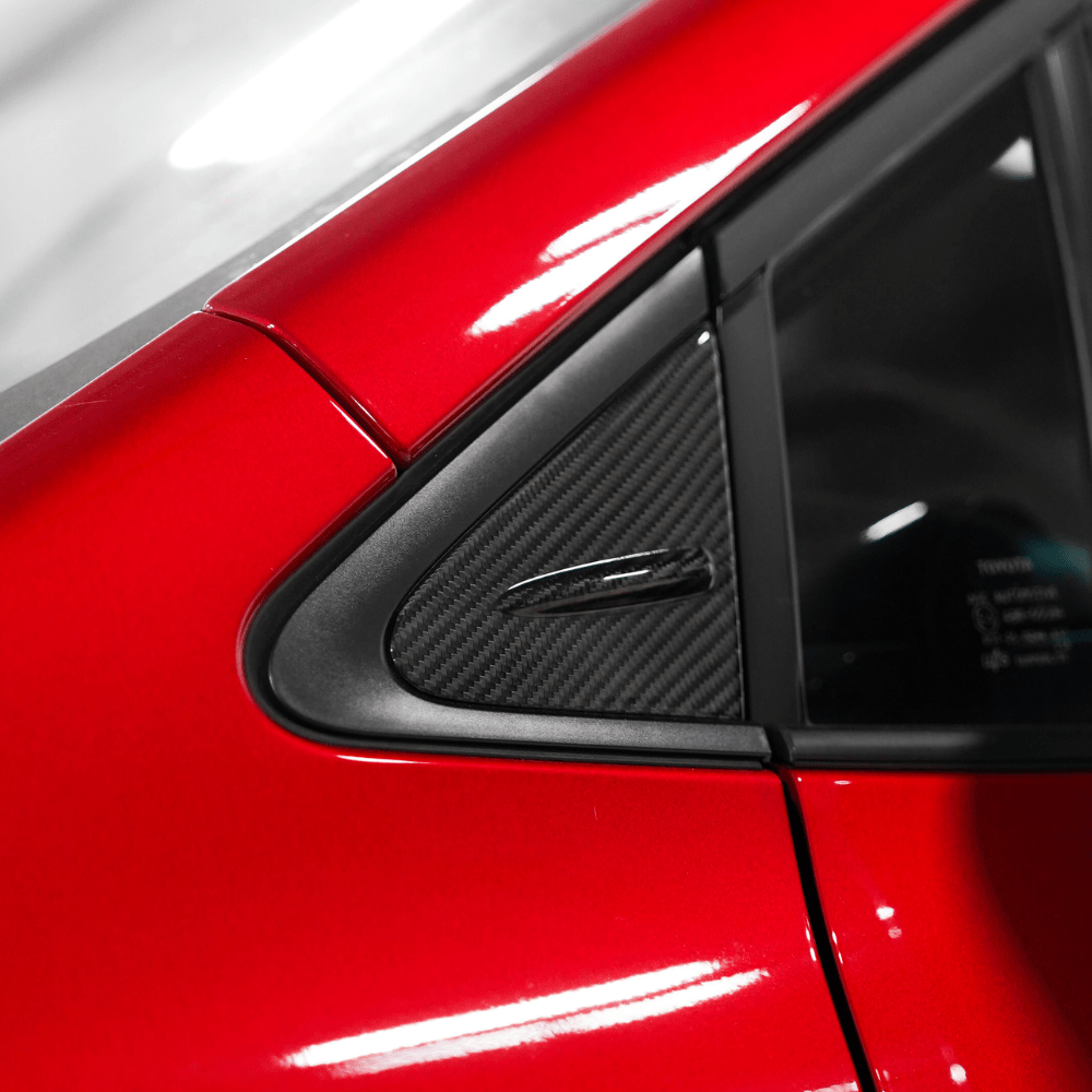 JDMuscle 23-26 Toyota GR Corolla Carbon Fiber J-Panel Wind Defelctor Covers (2PC)