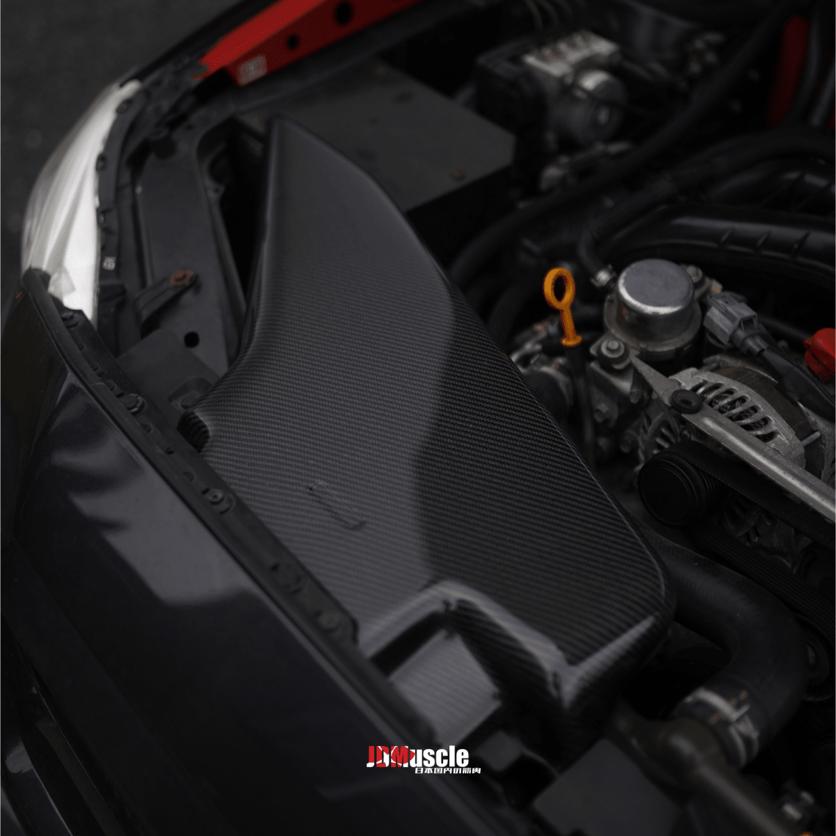 JDMuscle Tanso Carbon Fiber Intake Trim Cover v2 - 2015+ WRX/STI