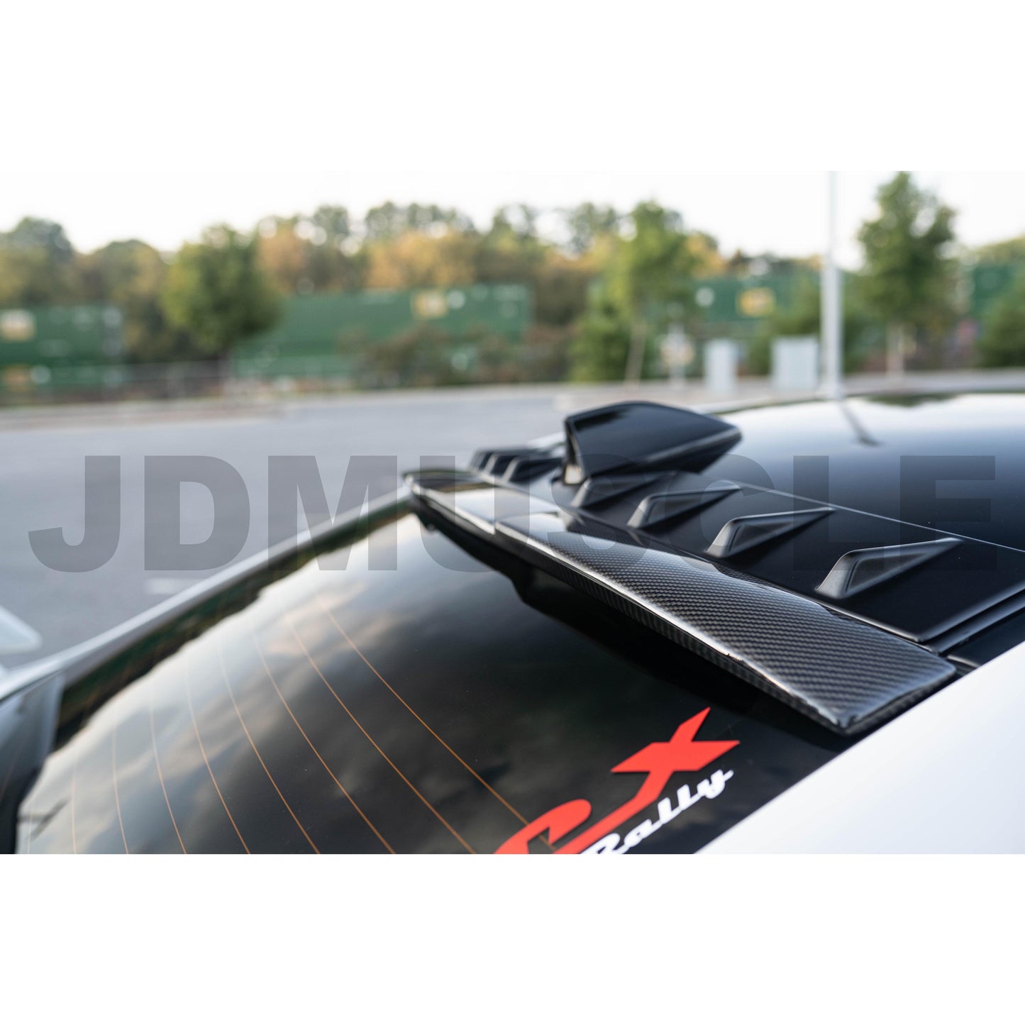 JDMuscle [15-21 WRX/STI] V2 Carbon Fiber Roof Spoiler