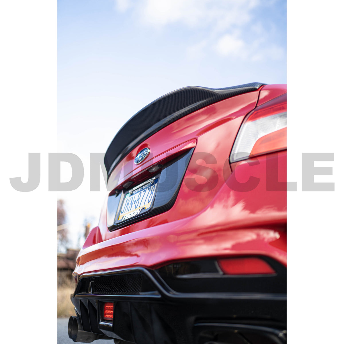 JDMuscle [15-21 WRX/STI] Vacuum-Fused Carbon Fiber Trunk Duck Bill V3 - View 5