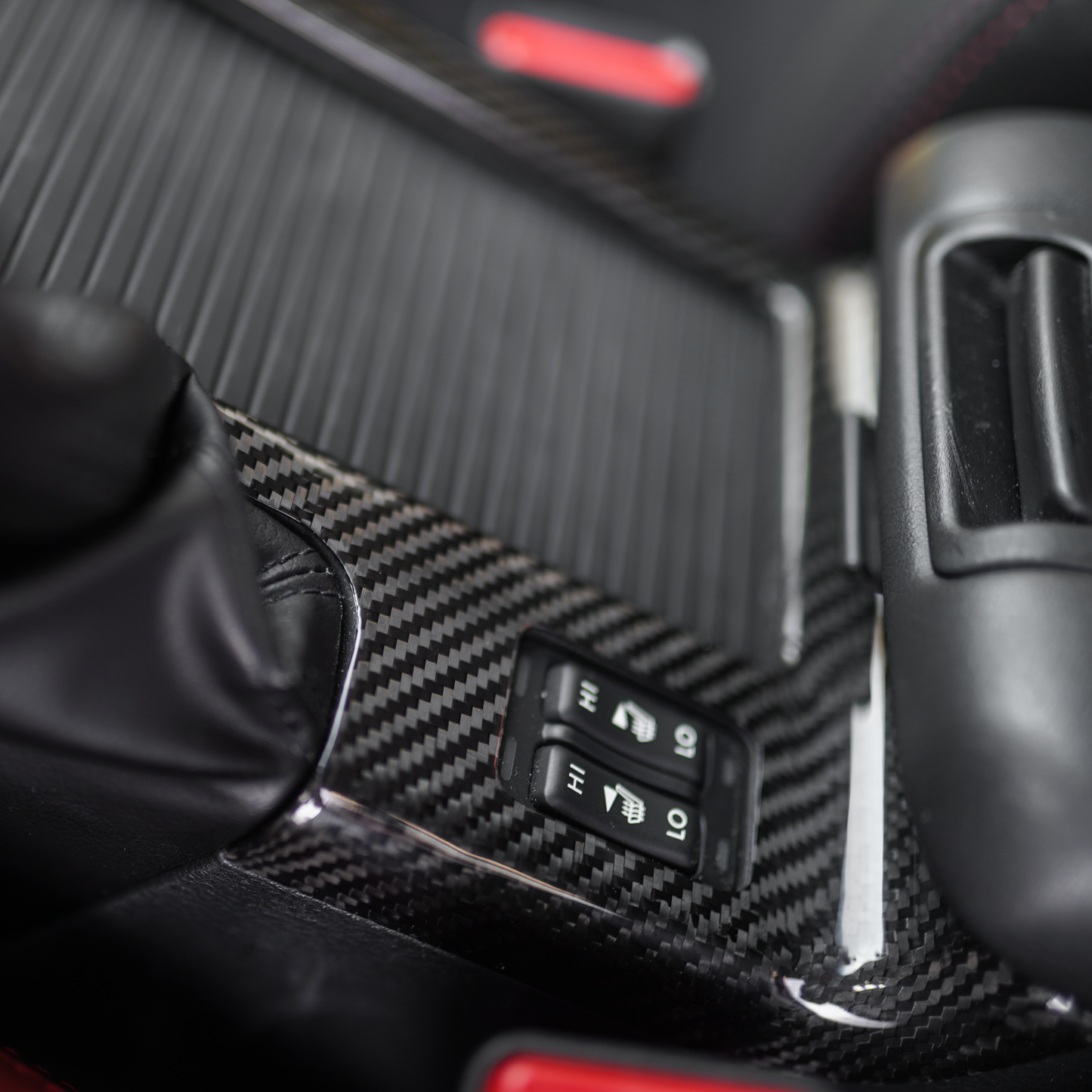 JDMuscle [15-21 STI] Pre-preg Carbon Fiber Cup Holder Cover