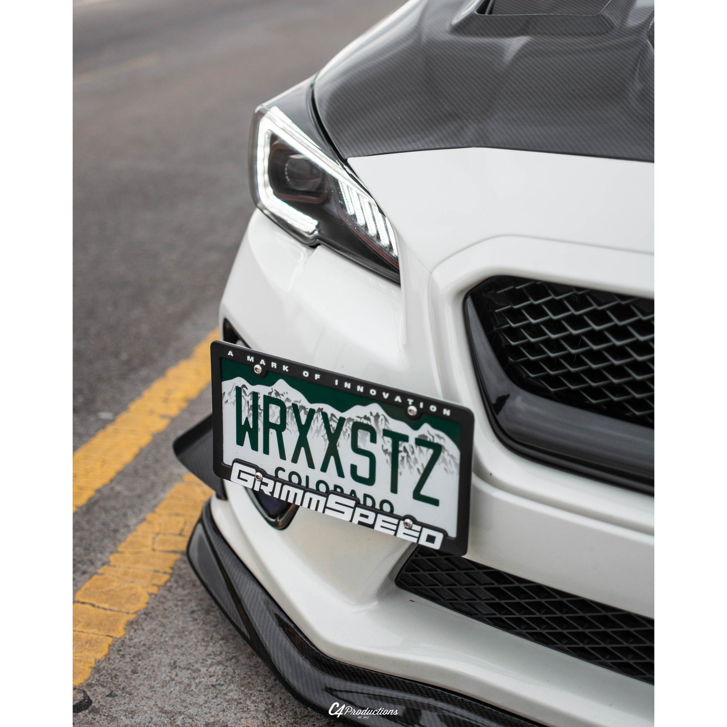 JDMuscle [15-17 WRX/STI] VR Style Carbon Fiber Front Bumper Lip