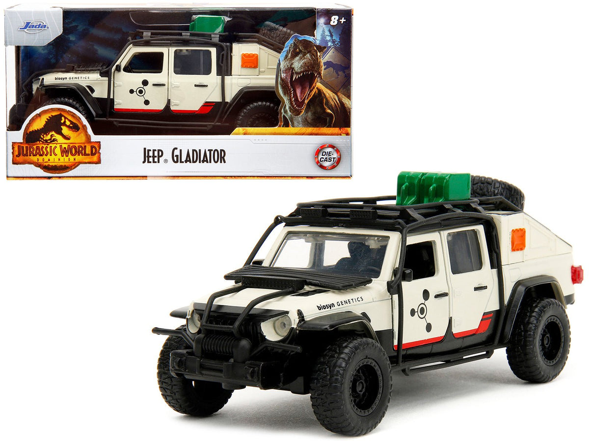 Rapid Vehicles Jeep Gladiator Pickup Truck with Equipment Shell Beige with Graphics "Biosyn...