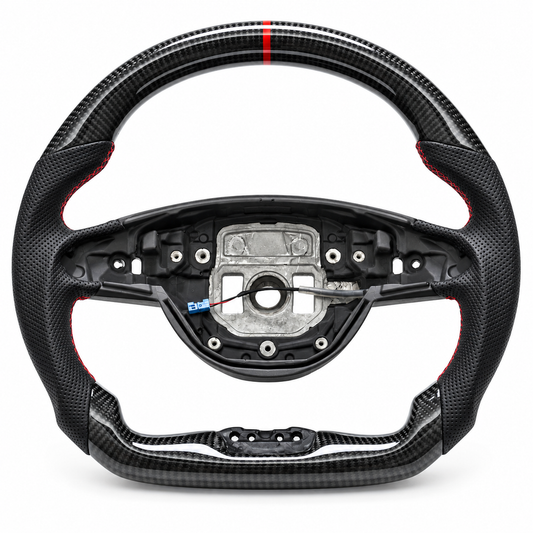 Carbon Fiber Heated Steering Wheel Red Stripe for Mercedes Benz W205 C63 CLA GLE GLS
