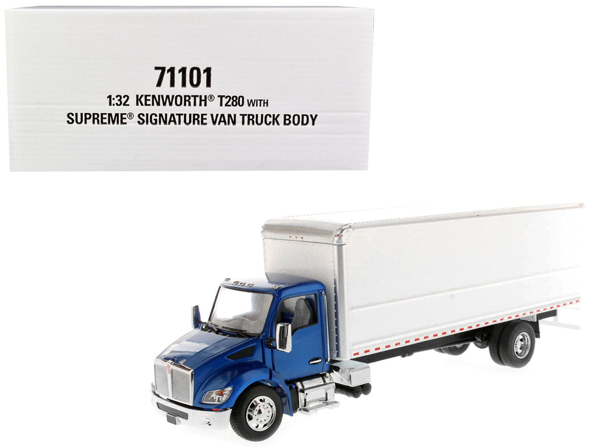 Rapid Vehicles Kenworth T280 with Supreme Signature Van Truck Body Blue and White "Transport...
