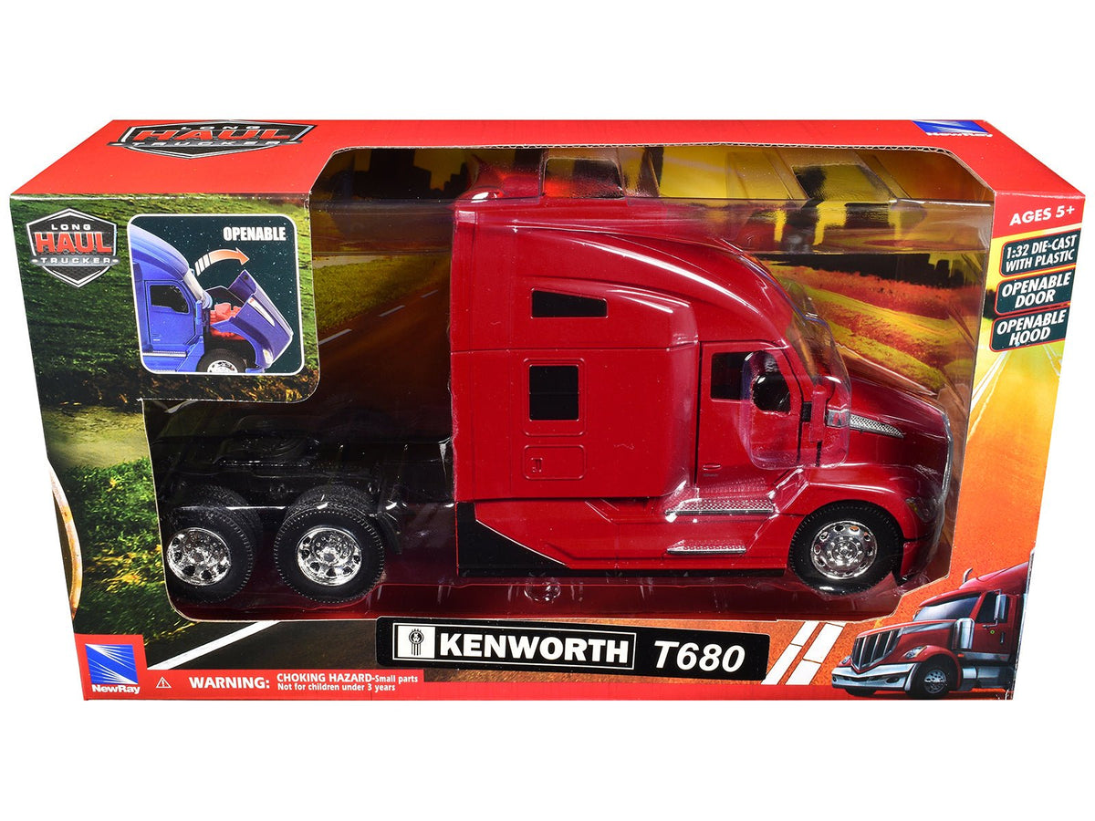 Rapid Vehicles Kenworth T680 Truck Tractor Red "Long Haul Truckers" Series 1/32 Diecast Model by...