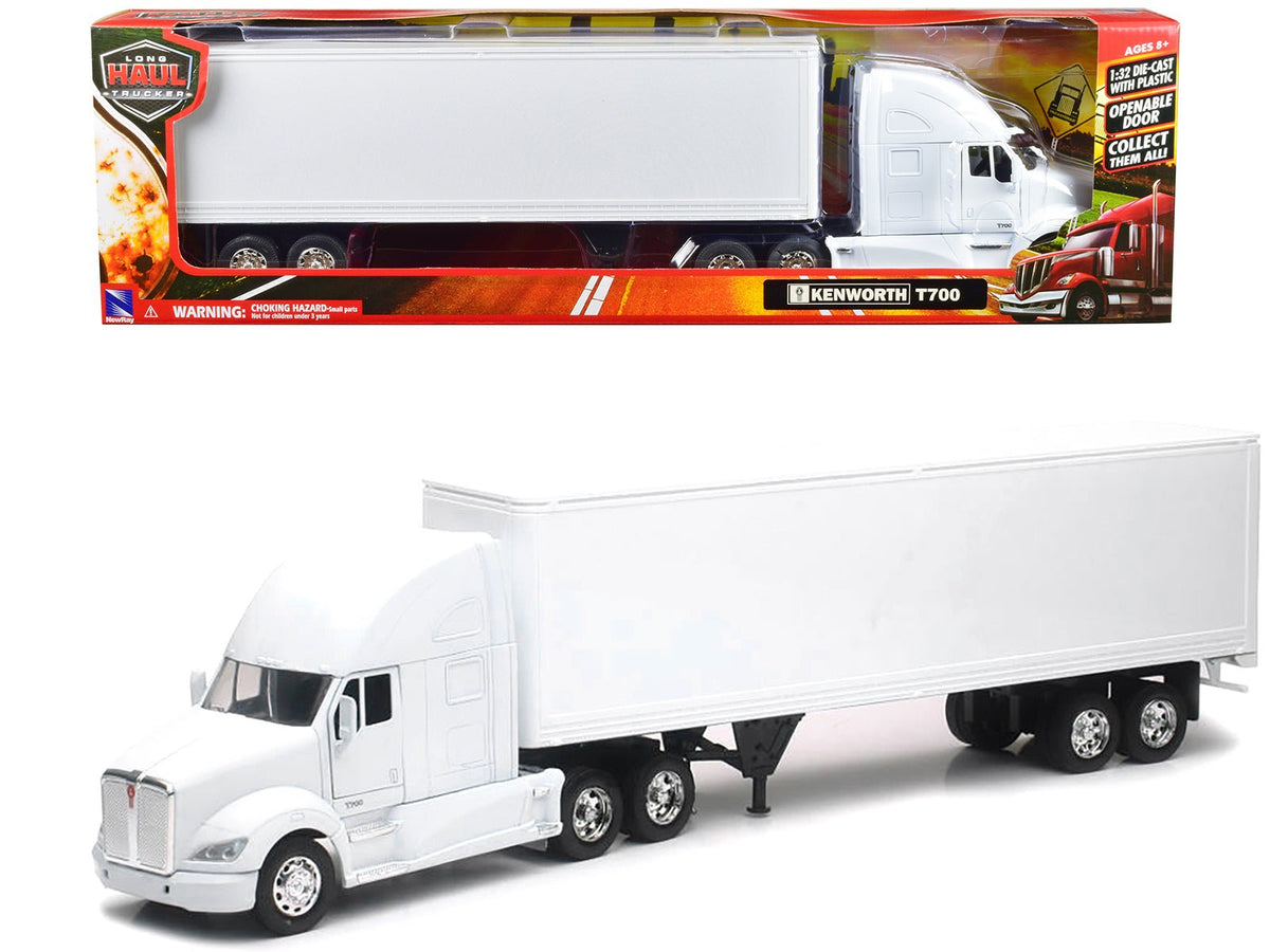 Rapid Vehicles Kenworth T700 Truck with Dry Goods Trailer White "Long Haul Truckers" Series 1/32...