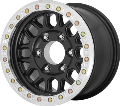 KMC KM235 Grenade Crawl Series Satin Black Beadlock Wheels - 23579050738N
