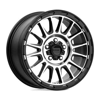 KMC KM542 Impact Series Satin Black Wheels with Machined Face - 54267012530