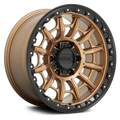 KMC KM547 Carnage Series Satin Bronze with Matte Black Lip Wheels - 54779063600