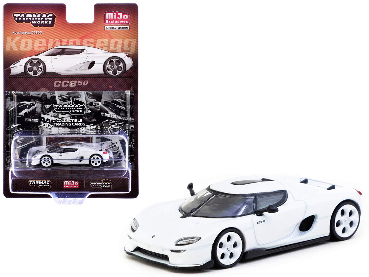 Rapid Vehicles Koenigsegg CC850 White with Tarmac Cards "Global64" Series 1/64 Diecast Model by...