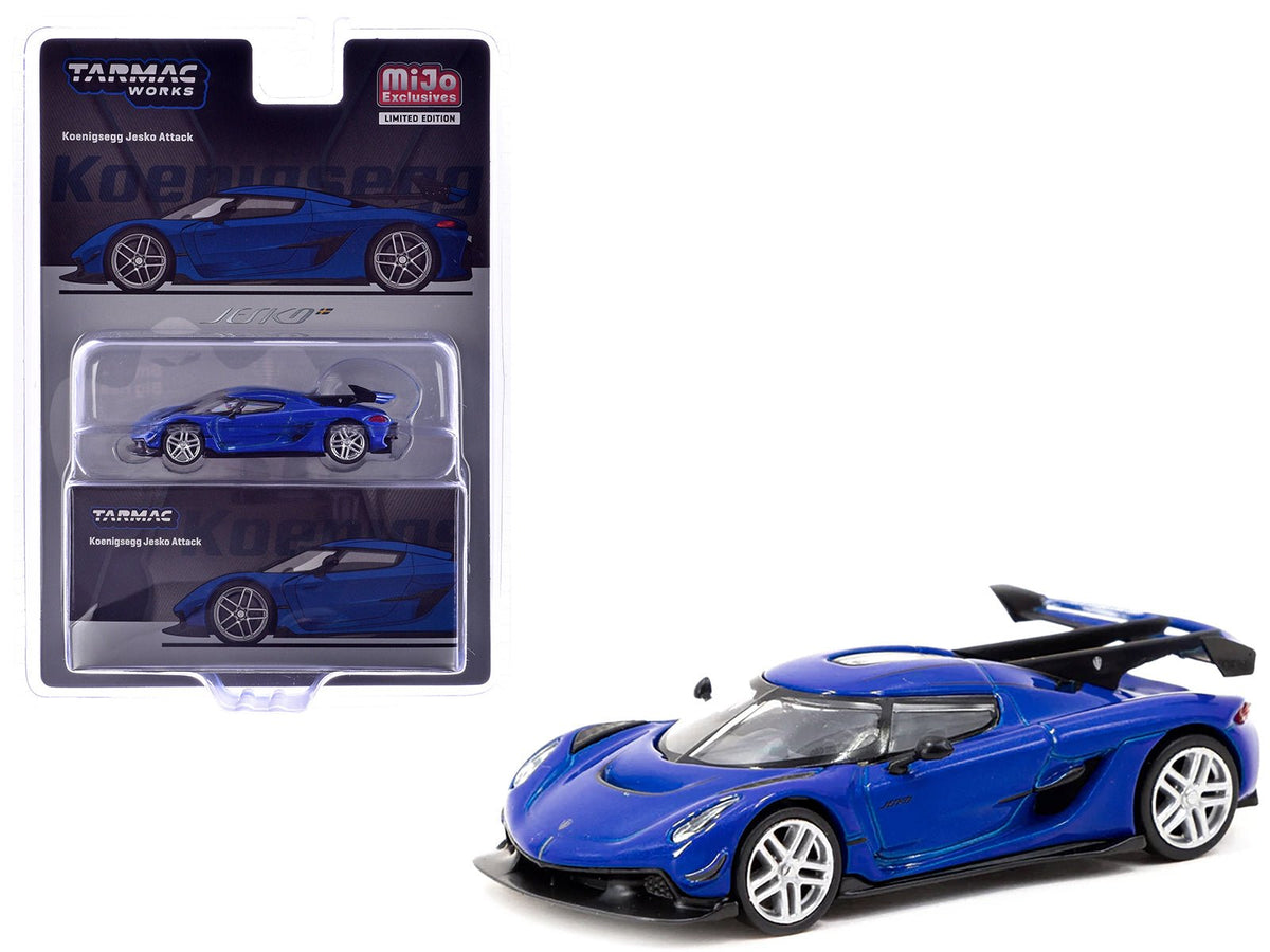 Rapid Vehicles Koenigsegg Jesko Attack Blue Metallic "Global64" Series 1/64 Diecast Model by...