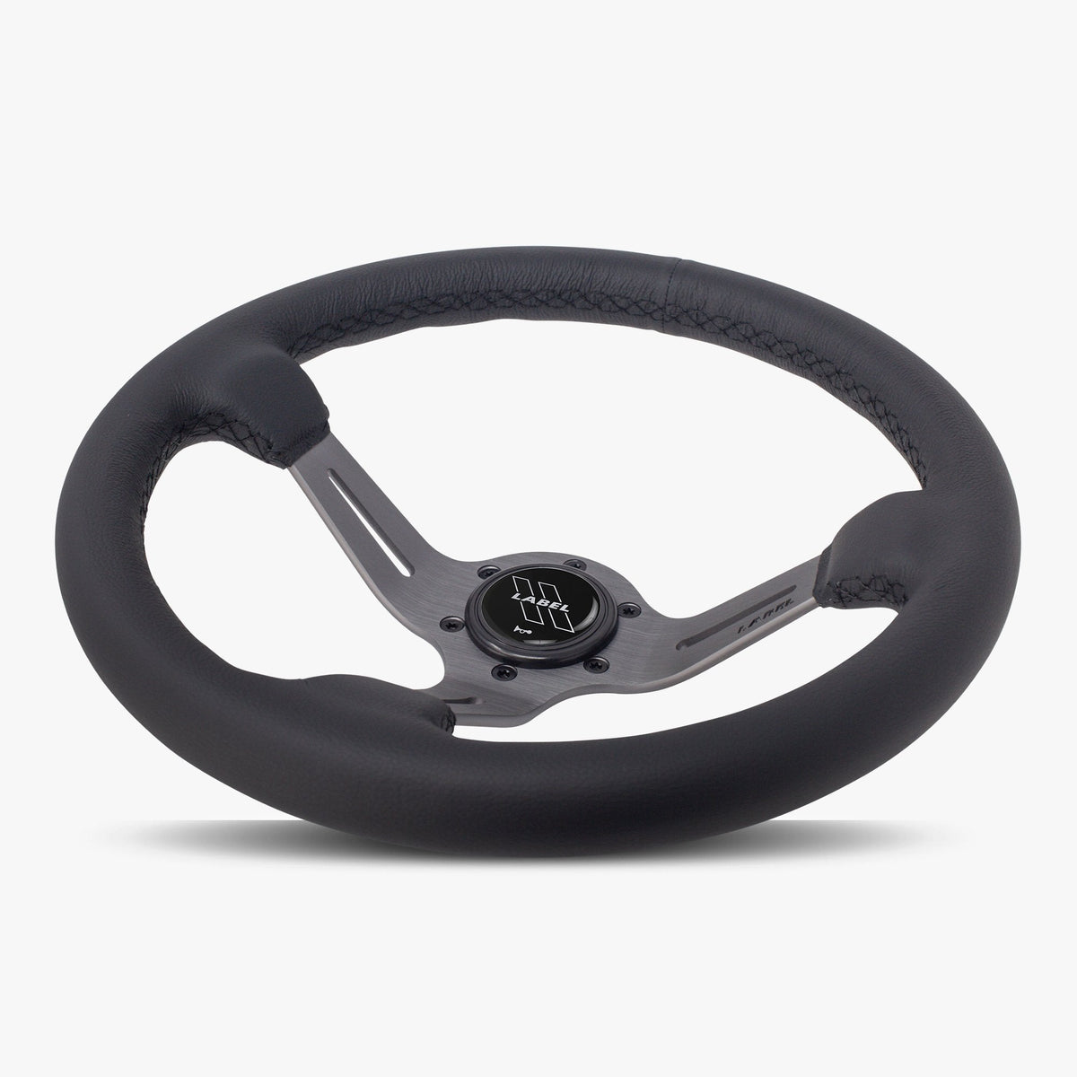 Speedzone Performance LLC The Le Mans | Black Leather | Graphite Spoke | Black Stitch - View 2