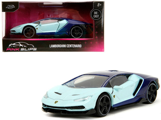 Rapid Vehicles Lamborghini Centenario Light Blue and Purple "Pink Slips" Series 1/32 Diecast...
