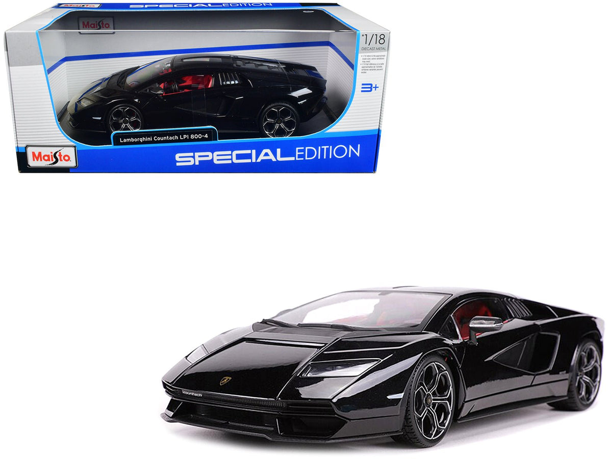 Rapid Vehicles Lamborghini Countach LPI 800-4 Black with Red Interior "Special Edition" 1/18...