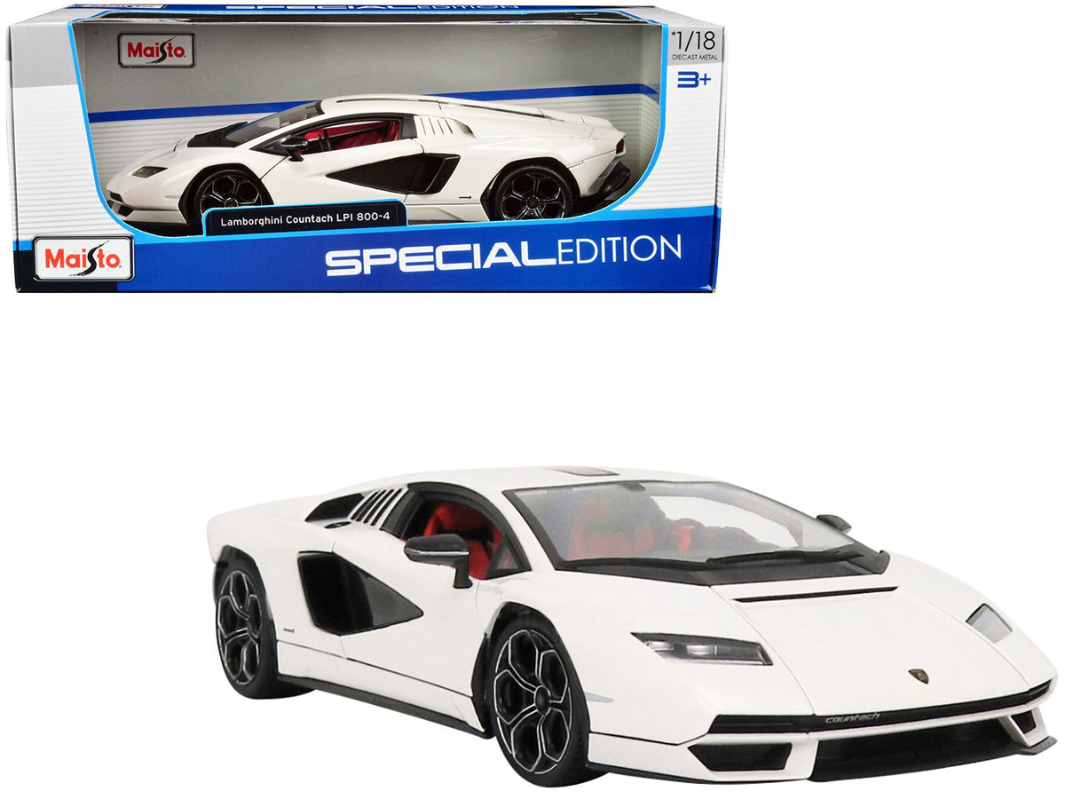Rapid Vehicles Lamborghini Countach LPI 800-4 White with Black Accents and Red Interior "Special...
