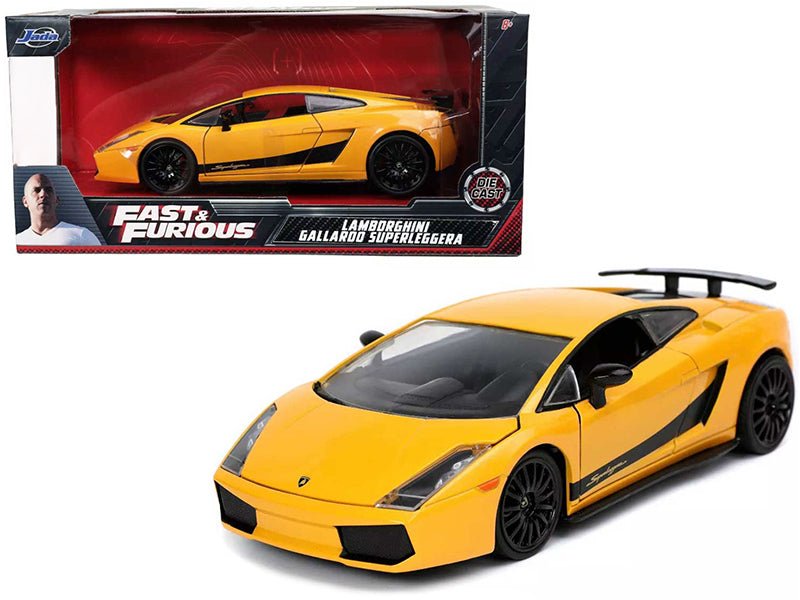 Rapid Vehicles Lamborghini Gallardo Superleggera Yellow with Black Stripes "Fast & Furious" Movie...