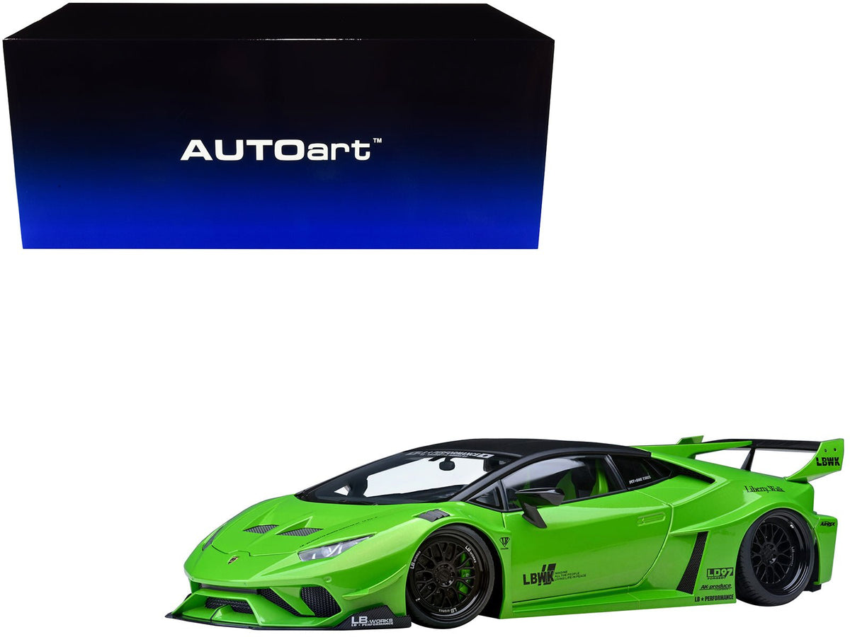 Rapid Vehicles Lamborghini Huracan GT "LB-Silhouette Works" Pearl Green Metallic with Black Top...