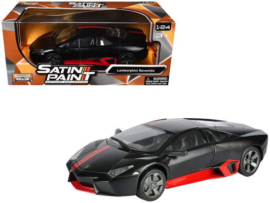 Rapid Vehicles Lamborghini Reventon Matt Black with Red Stripes "Satin Paint" Series 1/24 Diecast...
