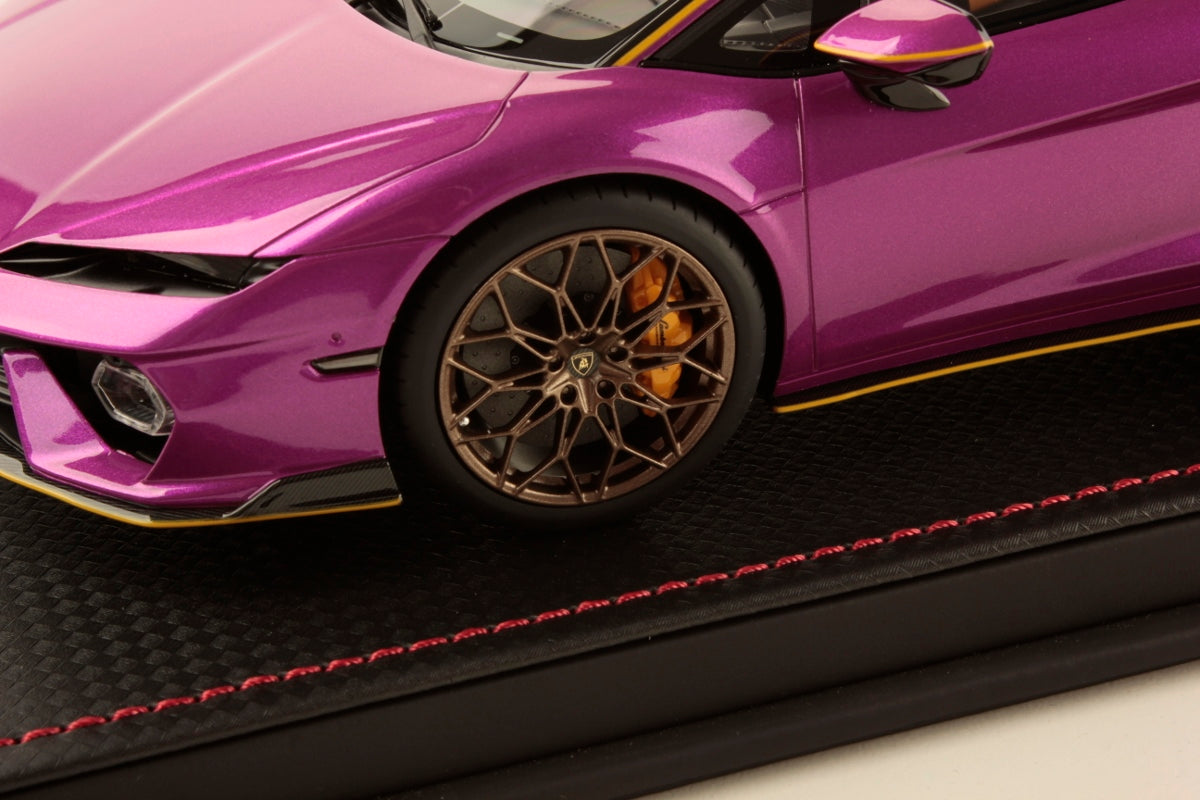 MR Models 2024 Lamborghini Temerario Alleggerita Package Viola Bast WITH DISPLAY 1:18